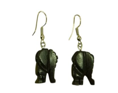 Earring elephant-ebony wood