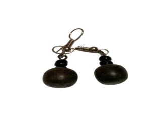 Earrings central spherical bead