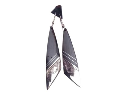 Earrings ebony and Tuareg silver