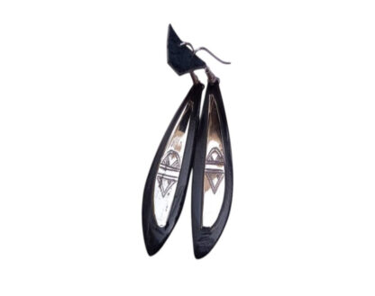 Earrings ebony and Tuareg silver