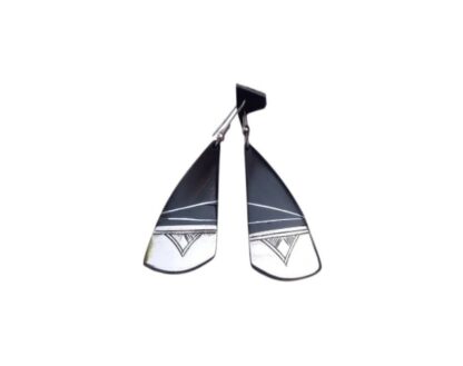 Earrings ebony and Tuareg silver