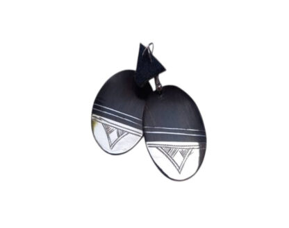 Earrings ebony and Tuareg silver