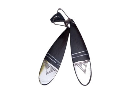 Earrings ebony and Tuareg silver