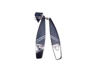 Earrings ebony and Tuareg silver