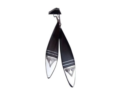 Earrings ebony and Tuareg silver