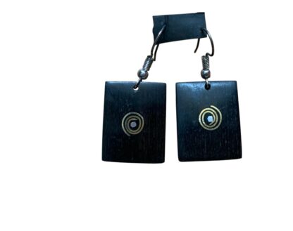 Earrings royal golden ebony