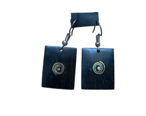 Earrings royal golden ebony