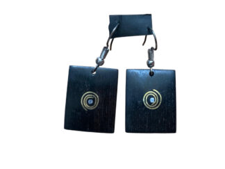 Earrings royal golden ebony