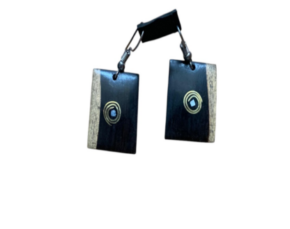 Earrings royal golden ebony
