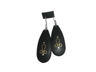 Earrings royal golden ebony