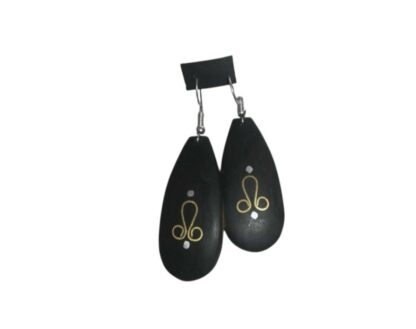 Earrings royal golden ebony