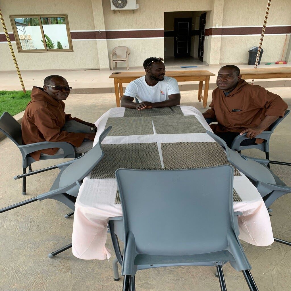 Monks in Danyi mountain Togo